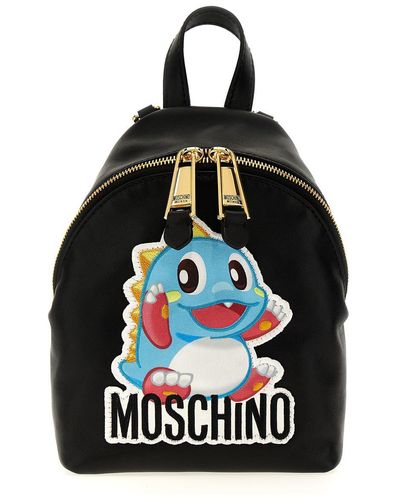Moschino Bubble Bobble Backpacks - Black