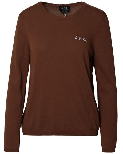 A.P.C. Sweaters - Brown