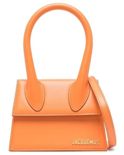 Jacquemus Orange Calf Leather Mini Bag.