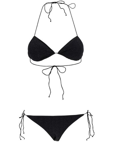 Oséree 'lumière' Black Bikini With Adjustable Straps In Polyamide Blend Woman