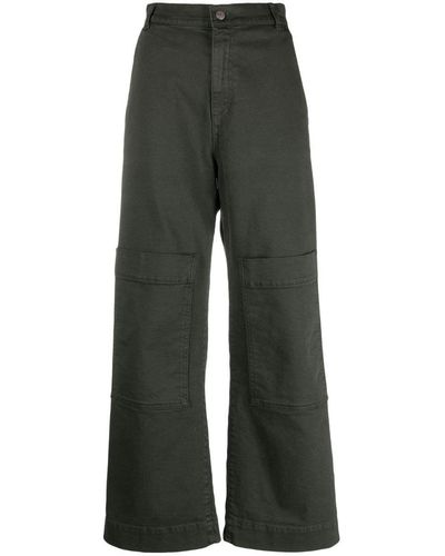 P.A.R.O.S.H. Multiple-pockets High-waisted Pants - Gray