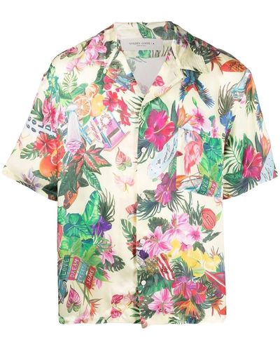 Golden Goose Multicolor Floral-print Shirt