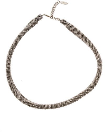 Brunello Cucinelli Necklace With Monile Embellishment - Metallic