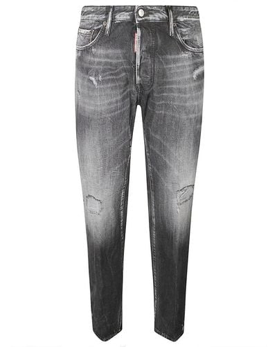 DSquared² 642 Distressed Slim-leg Jeans - Blue