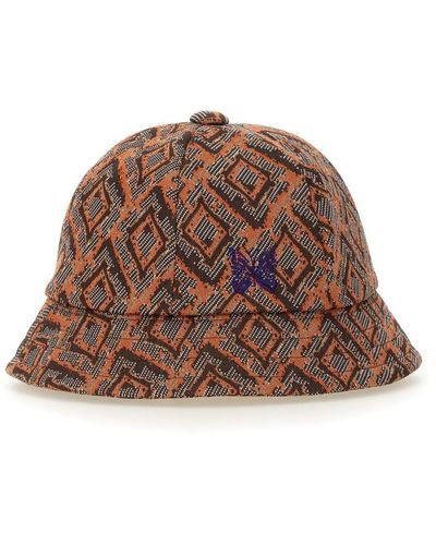 Needles Hat With Print - Brown