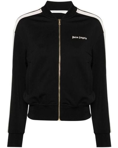 Palm Angels Bomber Jacket With Embroidery - Black