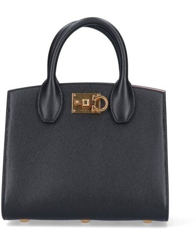 Ferragamo Leather Handbag - Black