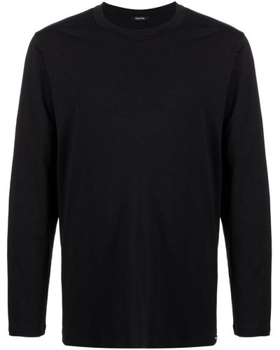 Tom Ford Crew-Neck Long-Sleeve T-Shirt - Black