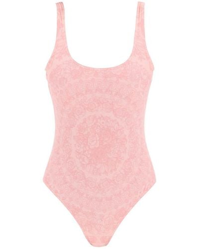 Versace Baroque Full-Body Swims - Pink