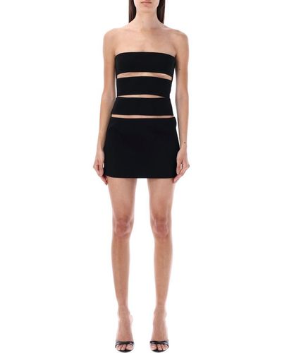 Monot Strapless Cut-out Mini Dress - Black