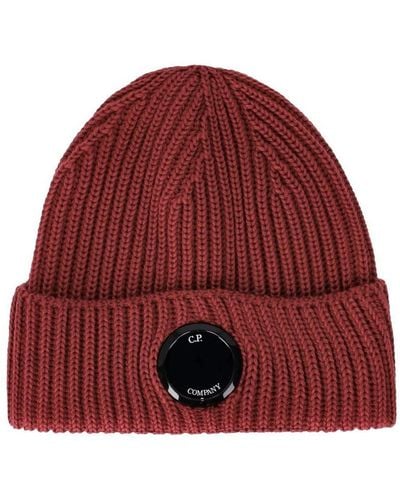 C.P. Company Ketchup Ribbed Beanie - Red