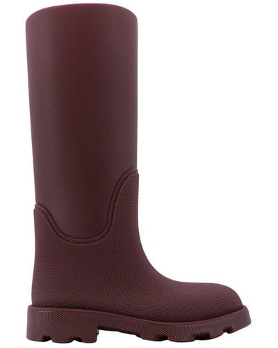 Burberry Rubber Marsh High Boots - Red