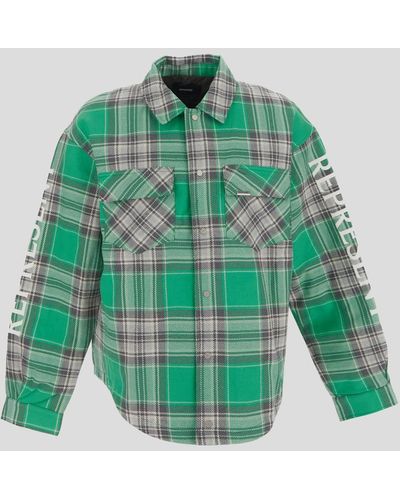 Represent Quilted Flannel Shirt - Green