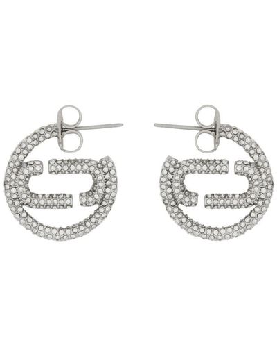 Marc Jacobs Logo Earrings - Metallic