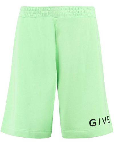 Givenchy Logo Print Sweatshorts - Green