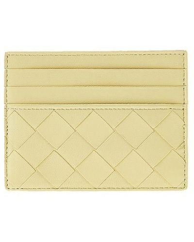 Bottega Veneta Woven Card Holder Accessories - Yellow