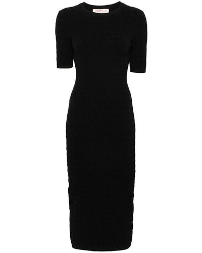 Valentino Toile Iconographe Midi Dress - Black