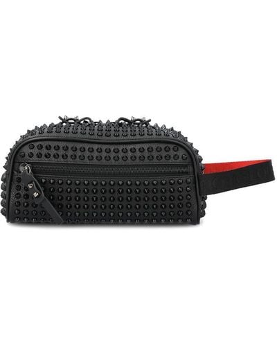 Christian Louboutin Black Leather Loubilab Sneakersole Crossbody Bag |  Yoogi's Closet