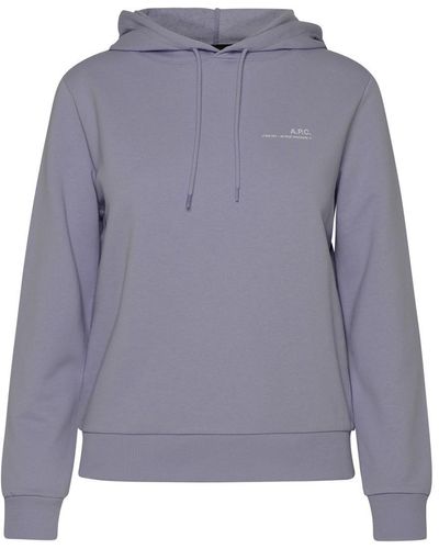 A.P.C. Lilac Cotton Sweatshirt - Gray