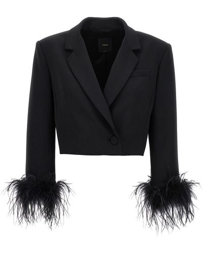 Pinko Zagarese Spencer Blazer And Suits - Black
