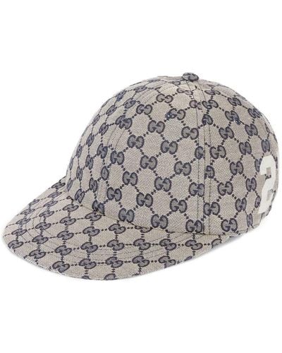 Gucci Gg Cotton Canvas Baseball Hat - Grey