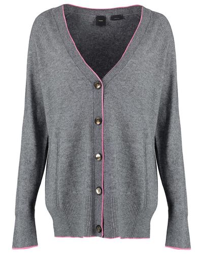 Pinko Wool And Cashmere Cardigan - Grey