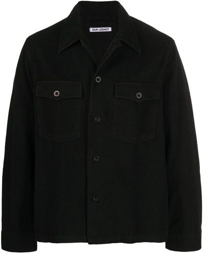 Our Legacy Button-up Shirt Jacket - Black