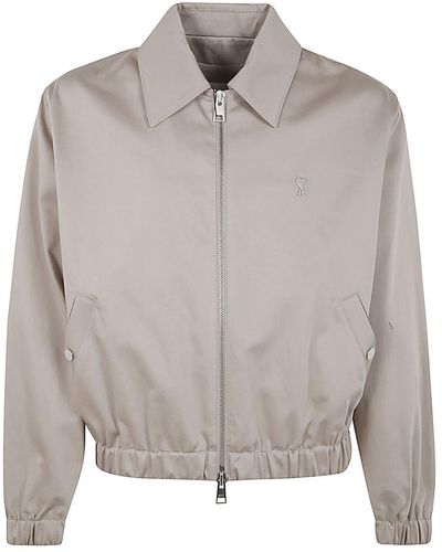 Ami Paris Adc Zipped Jacket - Grey