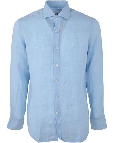 Dnl Linen Classic Shirt Clothing - Blue
