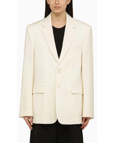 Wardrobe NYC Single-Breasted Jacket In - Natural