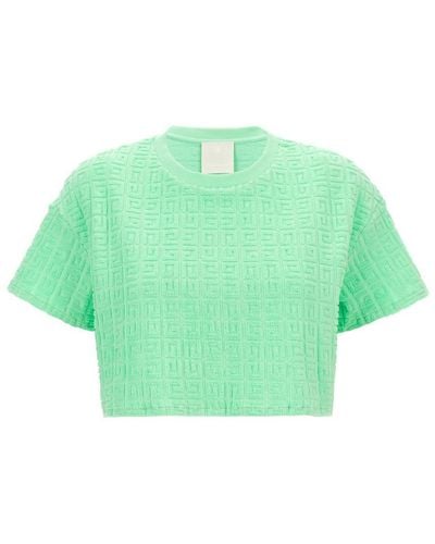 Givenchy T-shirt Cropped Capsule Plage - Green