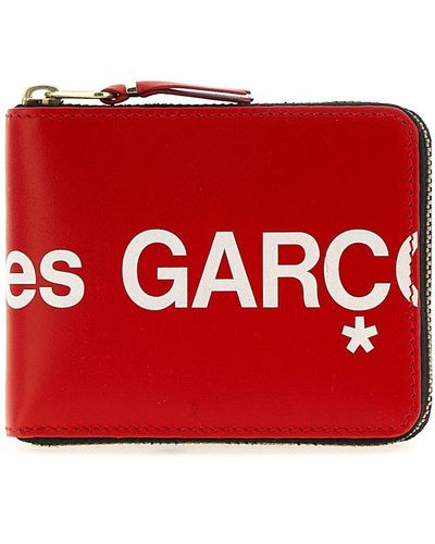 Comme des Garçons Huge Logo Wallets, Card Holders - Red