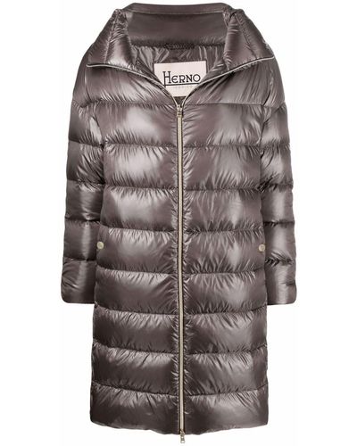 Herno Down-feather Mid-length Coat - Gray