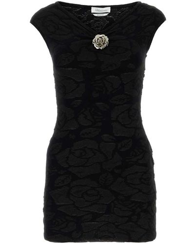 Blumarine Polyester Blend Mini Dress - Black