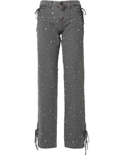 Chiara Ferragni Cotton Destroy Jeans - Grey