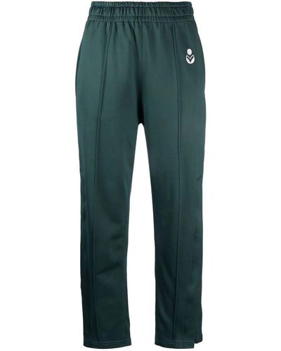 Isabel Marant Dobbs Logo-embroidered Track Trousers - Green
