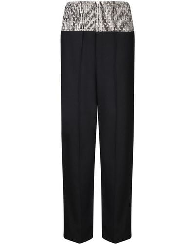 Fendi Elasticated Waistband Tailored Trousers - Black