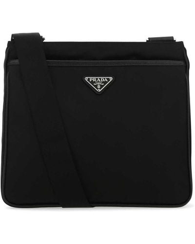 Prada Bandoleer Fabric Bags - Black