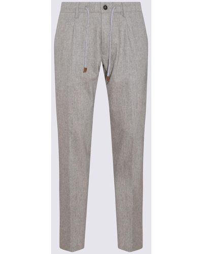 Eleventy Wool Blend Trousers - Grey