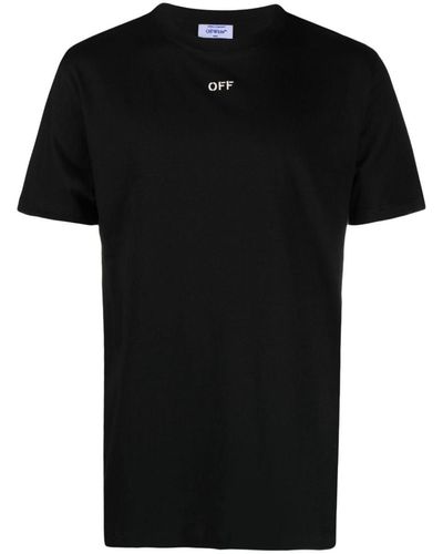 Off-White c/o Virgil Abloh Off- Logo Cotton T-Shirt - Black
