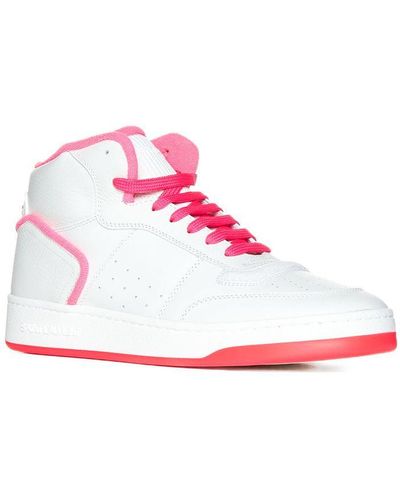 Saint Laurent Sl/80 Leather Sneakers - Pink