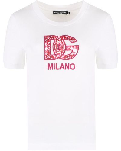 Dolce & Gabbana Logo Cotton T-Shirt - White