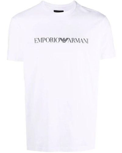Emporio Armani E.armani Cruise T-shirts And Polos White