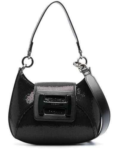 Hogan H-bag Leather Shoulder Bag - Black