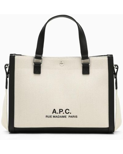 A.P.C. Camille 2.0/ Cotton And Linen Tote Shopper Bag - Natural