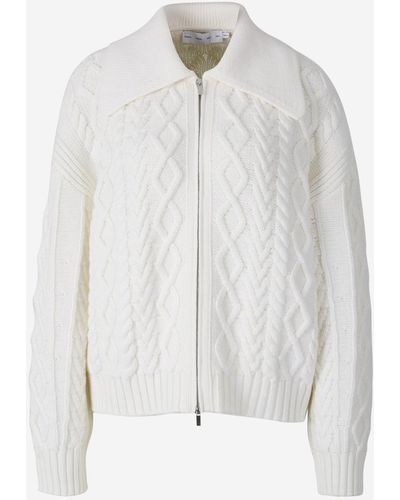 Proenza Schouler Wool Knitted Cardigan - White
