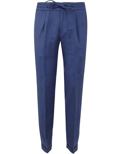 Michael Coal Mc Johnny 3954 Opening Trousers With Drawstring Clothing - Blue