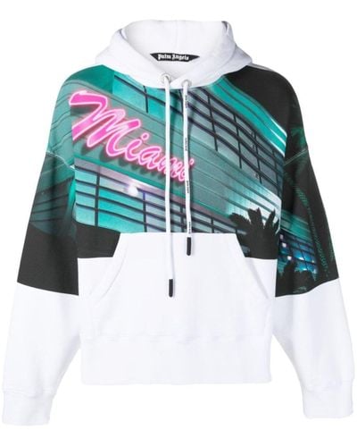 Palm Angels Graphic-print Drawstring Hoodie - Multicolor