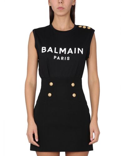 Balmain T-shirt With Logo - Black