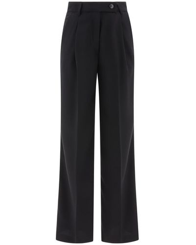 F.it Tailored Pants With Pressed Crease - Black